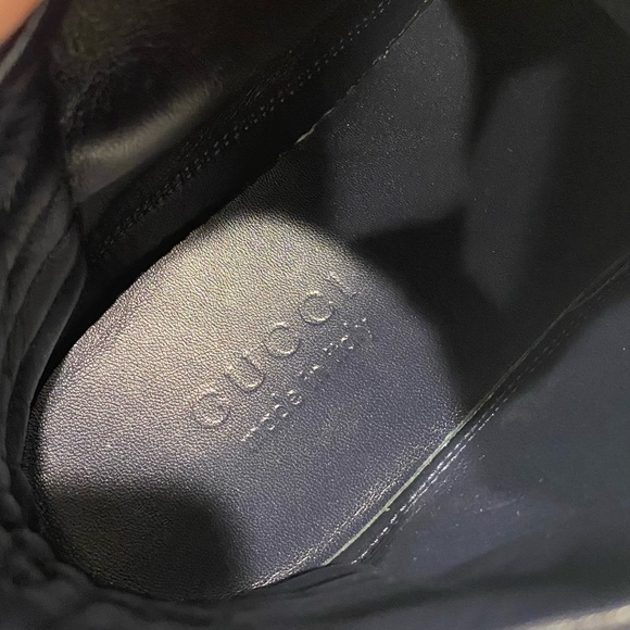 Gucci Mens Navy Blue GG Supreme High Top Sneakers - Picture 11 of 14